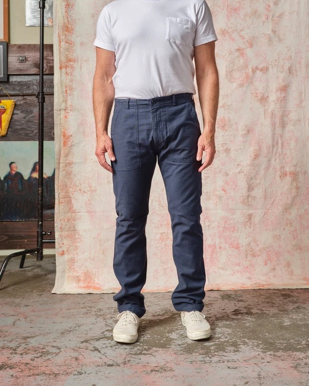 Tellason -  Fatigue Pant Navy Sateen Original Tapered Leg