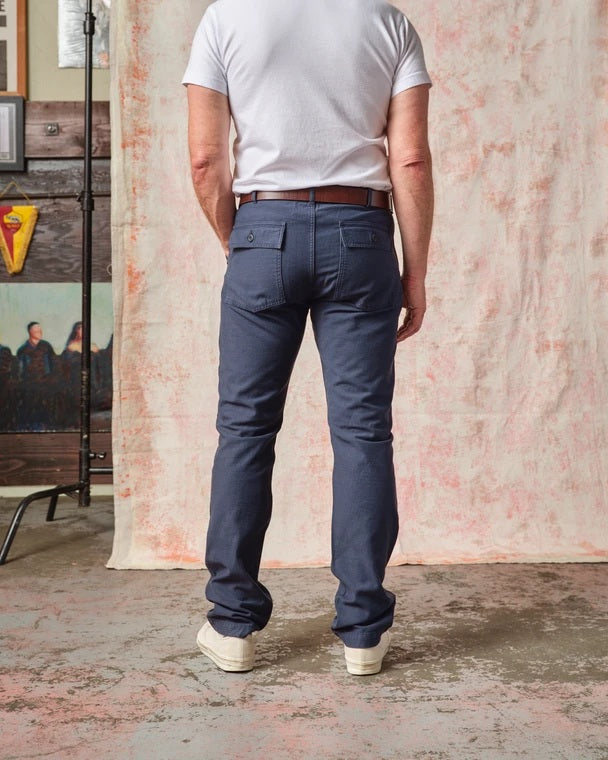 Tellason -  Fatigue Pant Navy Sateen Original Tapered Leg