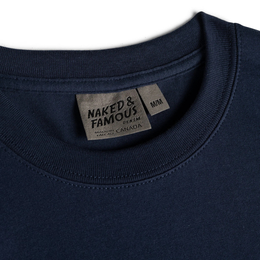 Naked & Famous - Circular Knit T-Shirt - Navy