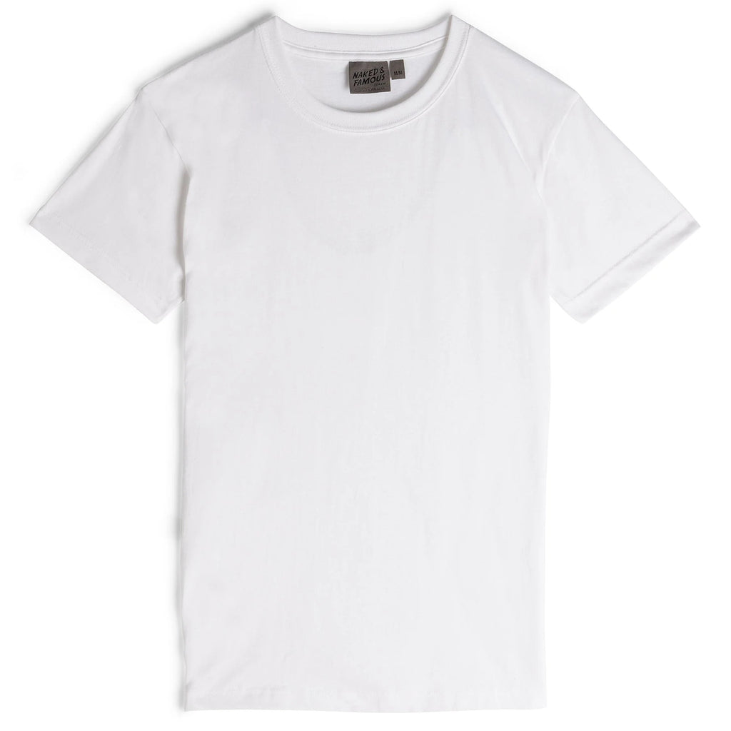 Naked & Famous - Circular Knit T-Shirt - White