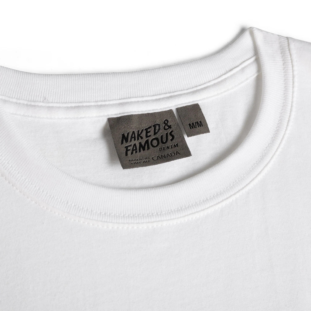 Naked & Famous - Circular Knit T-Shirt - White