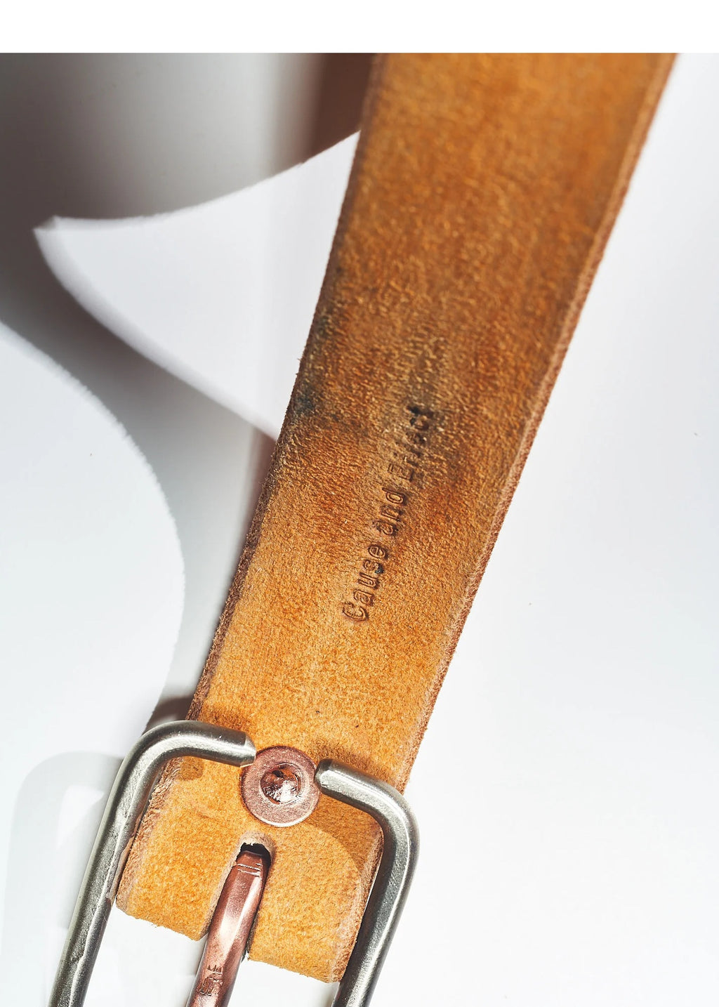 Billy Made For Friends - Ruff Out Tan Suede Belt