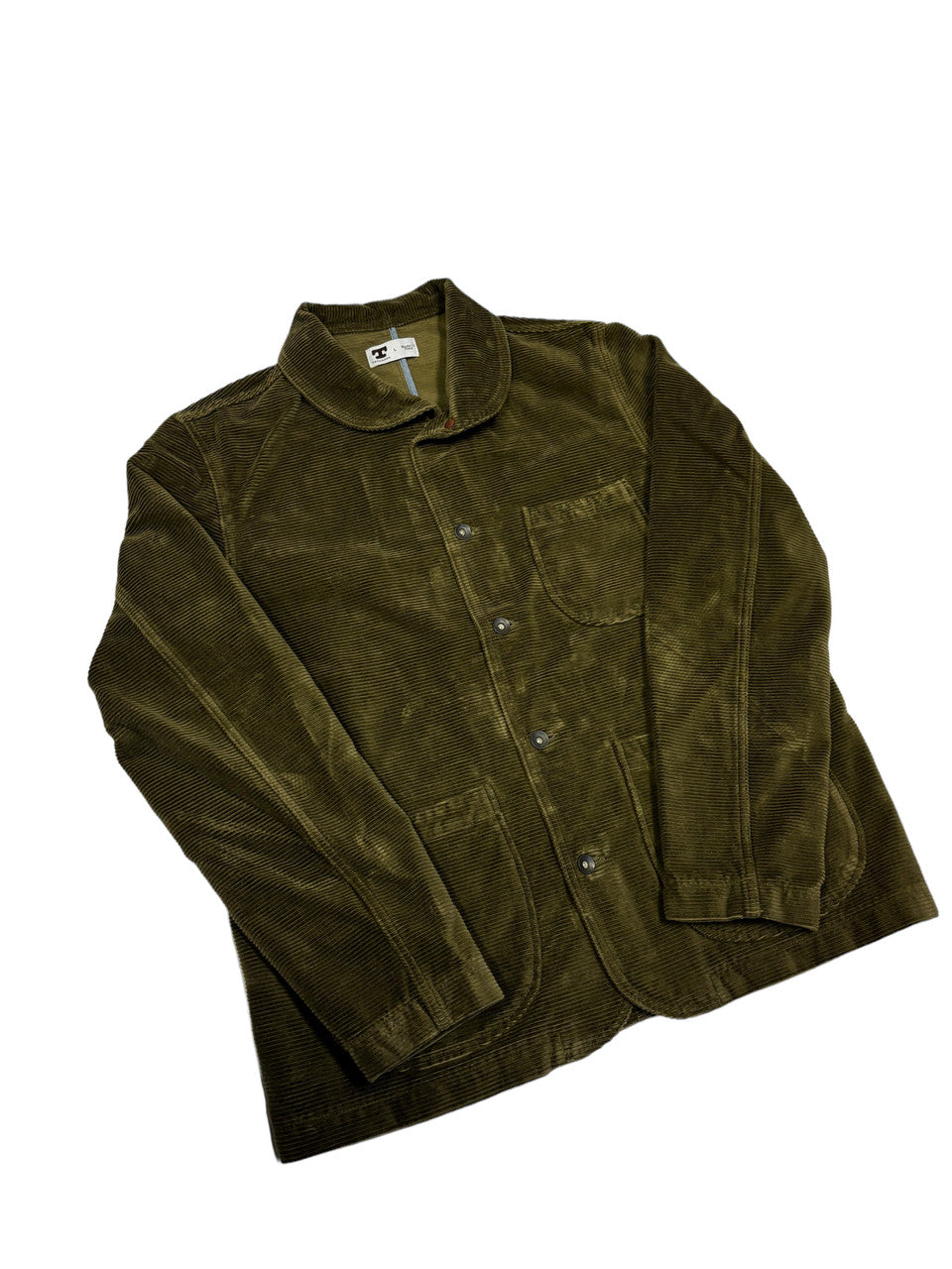 Tellason - Shawl Cord Jacket in Olive