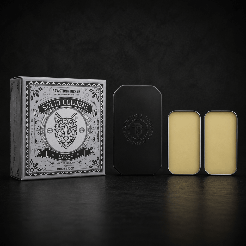 Bawtson & Tucker Provisions - Solid Cologne Scent Switch Starter Kit for Men – 2 Scents + Refillable Metal Case