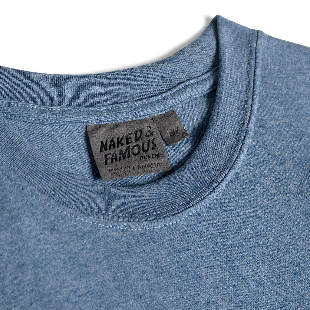 Naked & Famous - Circular Knit T-Shirt - Blue